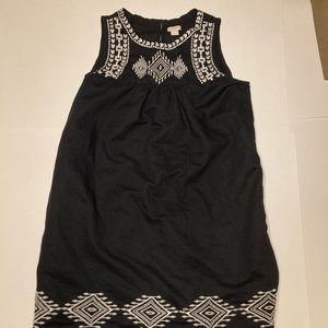 J. Crew black linen dress size 8
